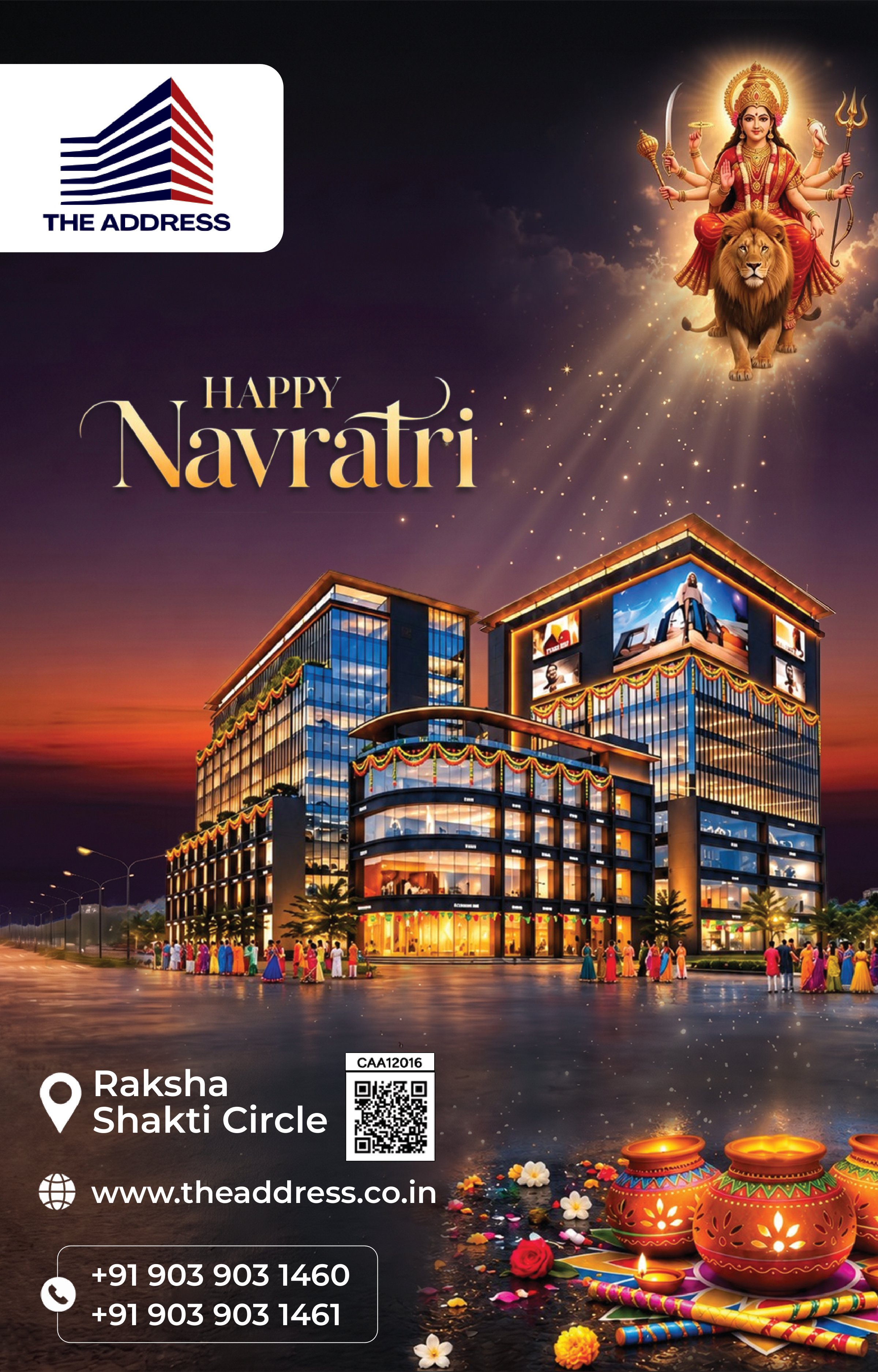 THE ADDRESS Happy Navratri Festival Banner